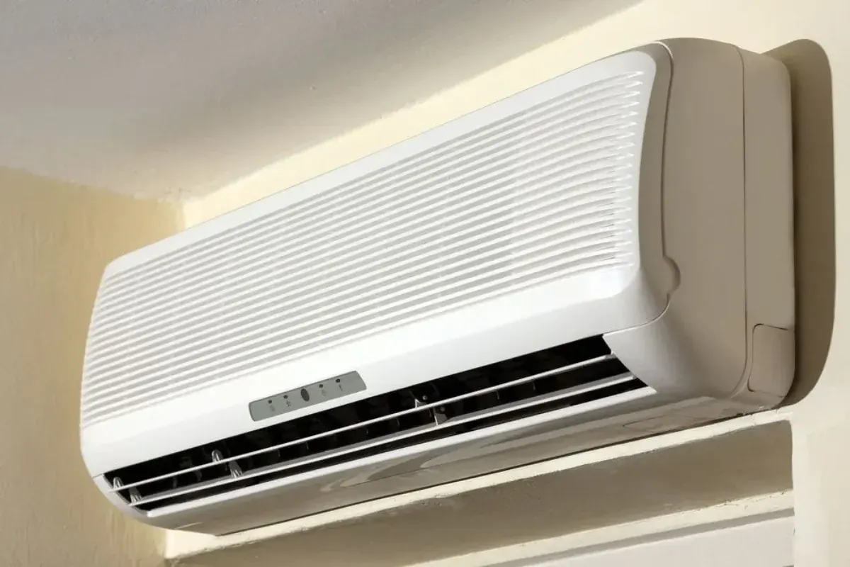 Wall-mounted split-system air conditioner.